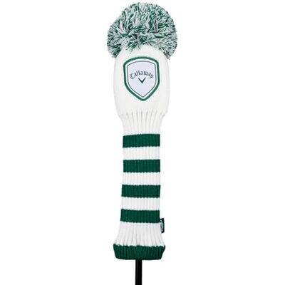 Callaway Pom Pom Driver 2025 golfclub cover wit/groen Callaway Pom Pom Driver 2025 golfclub cover wit/groen