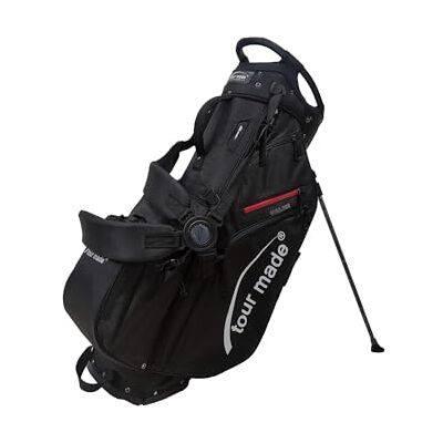 tour-made Tour made Hybrid Stand & Trolley Golftas met 14 vakken, 93 cm, 2,9 kg, zwart tour-made Tour made Hybrid Stand & Trolley Golftas met 14 vakken, 93 cm, 2,9 kg, zwart