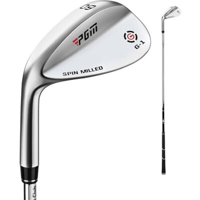 whanua Wedge Golfclub voor linkshandigen 56/60 graden voor mannen en vrouwen, van hoogwaardig roestvrij staal (60D (zilver), links) whanua Wedge Golfclub voor linkshandigen 56/60 graden voor mannen en vrouwen, van hoogwaardig roestvrij staal (60D (zilver), links)