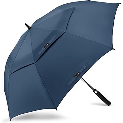 ZOMAKE Grote XL golfparaplu, grote maat 2-3 personen, anti-tempet, extra groot, automatisch, dubbele luifel, voor heren en dames (marineblauw) ZOMAKE Grote XL golfparaplu, grote maat 2-3 personen, anti-tempet, extra groot, automatisch, dubbele luifel, voor heren en dames (marineblauw)