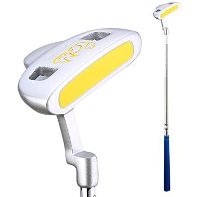 golfaom Putters de golf pour droitiers en acier inoxydable pour enfants, garçons et filles, débutants, entraîneur de golf, entraînement de golf (jaune, 9 à 12 ans) golfaom Putters de golf pour droitiers en acier inoxydable pour enfants, garçons et filles, débutants, entraîneur de golf, entraînement de golf (jaune, 9 à 12 ans)
