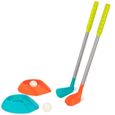 Battat BT2691Z Golfset voor kinderen, 2 golfclubs, 2 golfballen, 2 putters, spel binnen en buiten, vanaf 3 jaar Battat BT2691Z Golfset voor kinderen, 2 golfclubs, 2 golfballen, 2 putters, spel binnen en buiten, vanaf 3 jaar