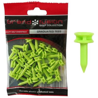 Graduated Tees The Golfers Club Golf Tees met schaal, kunststof, 2,5 cm x 35 cm, limoengroen Graduated Tees The Golfers Club Golf Tees met schaal, kunststof, 2,5 cm x 35 cm, limoengroen