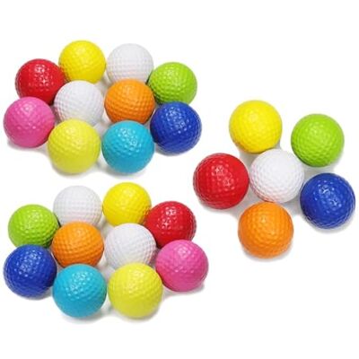 tintoke 26 stuks kleurrijke golfballen, meerdere kleuren, golfballen voor de praktijk, ballen, schuim, kleurrijke ballen, mini-ballen, geschikt voor golftraining. tintoke 26 stuks kleurrijke golfballen, meerdere kleuren, golfballen voor de praktijk, ballen, schuim, kleurrijke ballen, mini-ballen, geschikt voor golftraining.