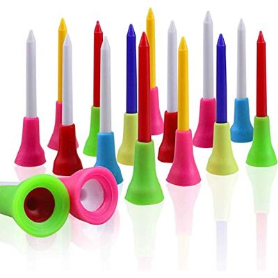 Crestgolf Durable Golfkussen van rubber, lang, top, tees, meerkleurig, kunststof, golf-tees, professioneel, willekeurige kleur, golfoefening voor golf, 50 stuks Crestgolf Durable Golfkussen van rubber, lang, top, tees, meerkleurig, kunststof, golf-tees, professioneel, willekeurige kleur, golfoefening voor golf, 50 stuks