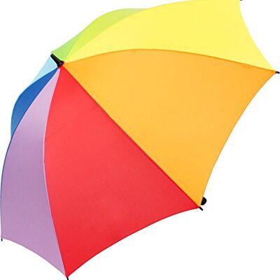 iX-brella Full-Fiber XXL golfparaplu 130 cm lichtgewicht stormbestendig met zachte handgreep, Regenboog, XXL golfparaplu iX-brella Full-Fiber XXL golfparaplu 130 cm lichtgewicht stormbestendig met zachte handgreep, Regenboog, XXL golfparaplu