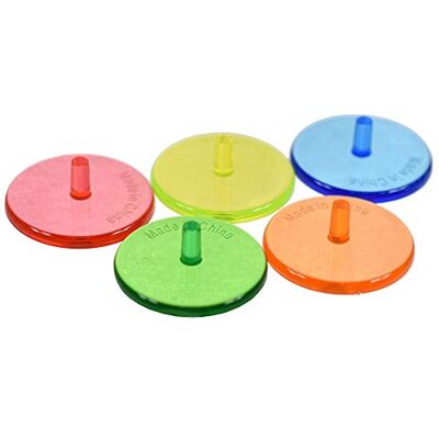 CENPEK 100 stuks golfbalmarkers van transparant kunststof, 24 mm CENPEK 100 stuks golfbalmarkers van transparant kunststof, 24 mm