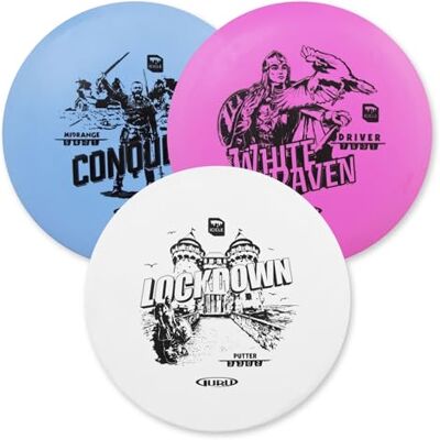 Guru Disc Golf Starter Set, 3 Frisbee-schijven om te werpen op elke afstand, grappige sporten in de open lucht, 970361 Guru Disc Golf Starter Set, 3 Frisbee-schijven om te werpen op elke afstand, grappige sporten in de open lucht, 970361