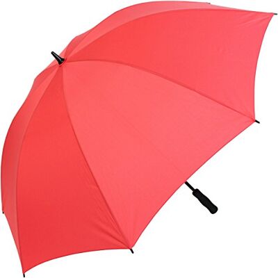 iX-brella fiber golfparaplu XXL 130 cm licht stormbestendig met zachte grip rood iX-brella fiber golfparaplu XXL 130 cm licht stormbestendig met zachte grip rood