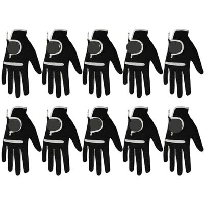 YUSUZH Gants de golf pour homme, 10 pièces, main gauche, droite, micro fibre souple, respirant, gants pour main gauche/droitière(10 pièces droite main noir, taille 23-M) YUSUZH Gants de golf pour homme, 10 pièces, main gauche, droite, micro fibre souple, respirant, gants pour main gauche/droitière(10 pièces droite main noir, taille 23-M)