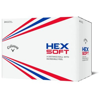 Callaway Hex Soft Golfballen, wit (2019), uniseks Callaway Hex Soft Golfballen, wit (2019), uniseks