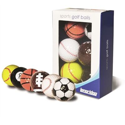 Longridge 6 stuks multisport golfballen Longridge 6 stuks multisport golfballen
