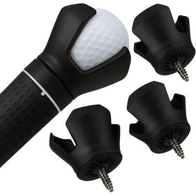 Stripe Golfbalopvangbak met 3 klauwen voor putter Kunststof en metaal, open klauwen, bevestiging aan de grip Stripe Golfbalopvangbak met 3 klauwen voor putter Kunststof en metaal, open klauwen, bevestiging aan de grip