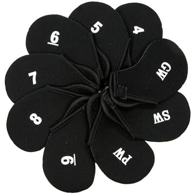 Longridge Iron Cover Deluxe Neopreen 3-Sw Golf Zwart Longridge Iron Cover Deluxe Neopreen 3-Sw Golf Zwart