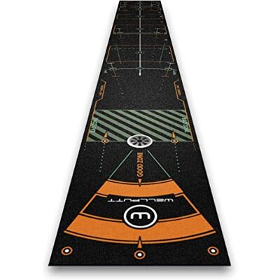 Wellputt Puttingmat, golftraining, 4 m, zwart Wellputt Puttingmat, golftraining, 4 m, zwart