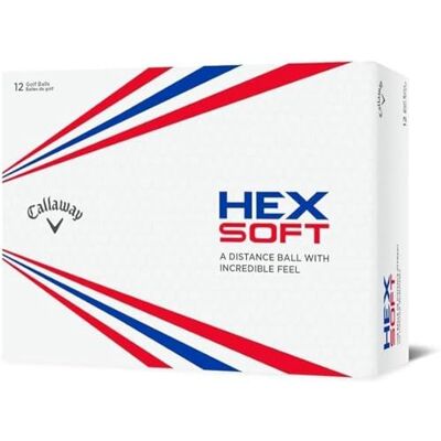 Callaway Hex Soft Golfballen, wit (2019), uniseks Callaway Hex Soft Golfballen, wit (2019), uniseks