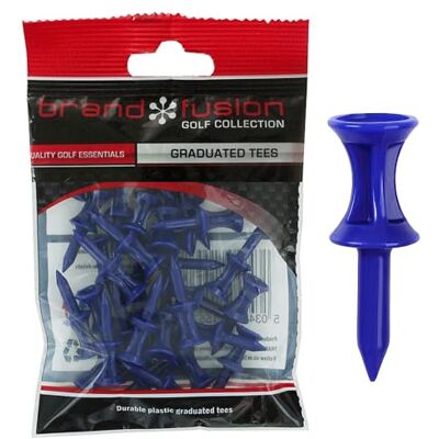 Graduated Tees The Golfers Club Golf Golf Golf-tees, 3,8 cm, blauw, 30 stuks Graduated Tees The Golfers Club Golf Golf Golf-tees, 3,8 cm, blauw, 30 stuks