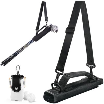 letuxaamz Draagbare mini-golftas voor golftraining, mini-draagtas, opvouwbaar, met schouderriem, geschikt voor training op de golfbaan letuxaamz Draagbare mini-golftas voor golftraining, mini-draagtas, opvouwbaar, met schouderriem, geschikt voor training op de golfbaan
