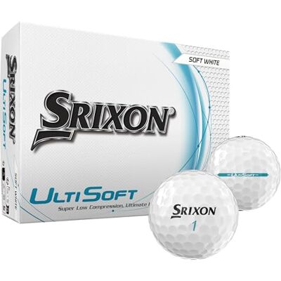 Srixon UltiSoft 5 ultrazachte golfbal lage compressie voor een ongeëvenaard gevoel maximale afstand en verbeterde controle FastLayer-kern Geavanceerde aerodynamica Verkrijgbaar in wit Srixon UltiSoft 5 ultrazachte golfbal lage compressie voor een ongeëvenaard gevoel maximale afstand en verbeterde controle FastLayer-kern Geavanceerde aerodynamica Verkrijgbaar in wit