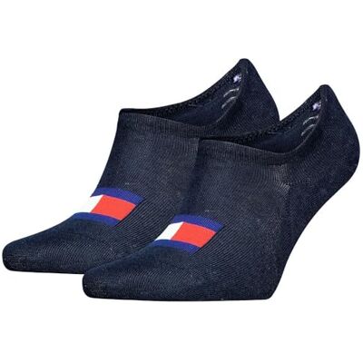 Tommy Hilfiger Flag Footie Socks Uniseks (2 stuks) Tommy Hilfiger Flag Footie Socks Uniseks (2 stuks)