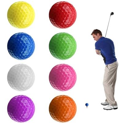 tintoke Set van 8 kleurrijke golfballen, kleurrijke golfballen, golfoefenballen, outdoor golfballen, golftrainingsballen, golfballen Driving Range, golfset voor tintoke Set van 8 kleurrijke golfballen, kleurrijke golfballen, golfoefenballen, outdoor golfballen, golftrainingsballen, golfballen Driving Range, golfset voor