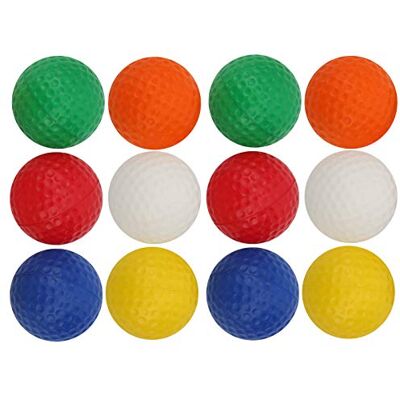 RiToEasysports Golfballen van schuimrubber, 12 stuks, elastische golfballen, verschillende kleuren RiToEasysports Golfballen van schuimrubber, 12 stuks, elastische golfballen, verschillende kleuren