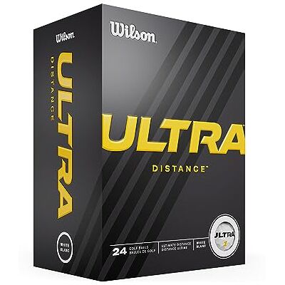 Wilson Staff golfballen, ultra afstand, tweezijdige golfbal, 24 ballen, wit Wilson Staff golfballen, ultra afstand, tweezijdige golfbal, 24 ballen, wit
