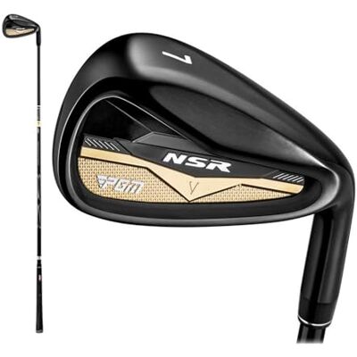golfgao Fer de club de golf #7 avec faible CG léger 52 g R/S carbone ou acier inoxydable 950, idéal pour les hommes et les femmes, golfeurs (avec tige en carton S) golfgao Fer de club de golf #7 avec faible CG léger 52 g R/S carbone ou acier inoxydable 950, idéal pour les hommes et les femmes, golfeurs (avec tige en carton S)