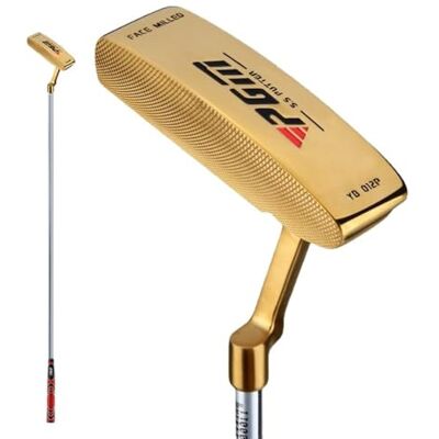 golfgao Putter de golf pour gaucher avec lame antidérapante souple pour homme et femme, golf, sport, extérieur, club gauche (gauche, doré) golfgao Putter de golf pour gaucher avec lame antidérapante souple pour homme et femme, golf, sport, extérieur, club gauche (gauche, doré)