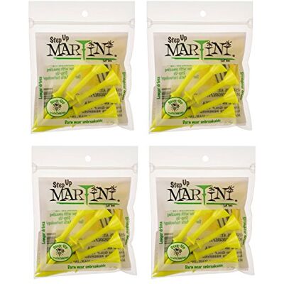 MARTINI 3 1/4" Step-Up Golf Tees 4 Pack (20 Tees) (Yellow) MARTINI 3 1/4" Step-Up Golf Tees 4 Pack (20 Tees) (Yellow)