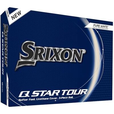 Srixon Q-Star Tour 5 2024 golfballen, 3-delig, zacht gevoel, rotatie en prestaties, urethaan, hoogwaardige accessoires, wit Srixon Q-Star Tour 5 2024 golfballen, 3-delig, zacht gevoel, rotatie en prestaties, urethaan, hoogwaardige accessoires, wit