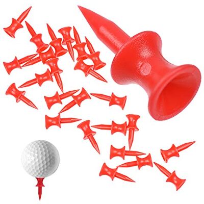 Ltsbaed Golf Tees van kunststof, rood, 31 mm, Eén maat, professioneel, duurzaam, golfaccessoires voor sport, vrouwen, mannen en kinderen, 100 stuks Ltsbaed Golf Tees van kunststof, rood, 31 mm, Eén maat, professioneel, duurzaam, golfaccessoires voor sport, vrouwen, mannen en kinderen, 100 stuks