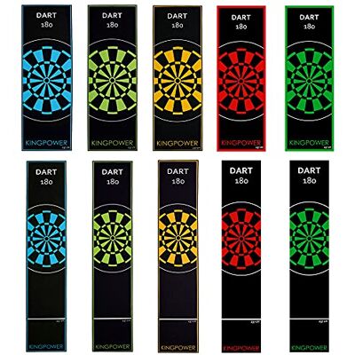 Kingpower Dartmat, toernooimat, vloerbescherming, dartbord, dartbord, 2 maten 237 cm en 290 cm, verschillende designs, design 03 (oranje 237 x 80 cm) Kingpower Dartmat, toernooimat, vloerbescherming, dartbord, dartbord, 2 maten 237 cm en 290 cm, verschillende designs, design 03 (oranje 237 x 80 cm)