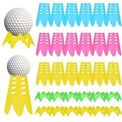 Vegena Golftheeset, 30 stuks, kunststof, herbruikbaar, 2 maten, kort, lang, meerkleurig, voor golfers, golfers, training, tuin, binnen en buiten, golfers Vegena Golftheeset, 30 stuks, kunststof, herbruikbaar, 2 maten, kort, lang, meerkleurig, voor golfers, golfers, training, tuin, binnen en buiten, golfers