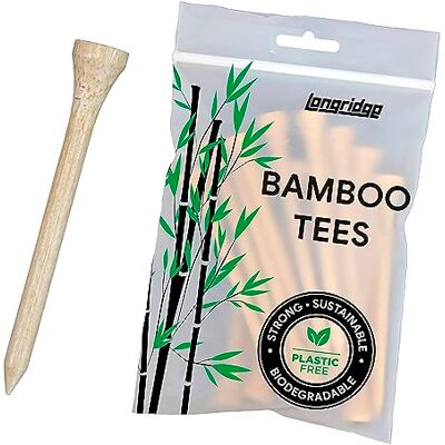 Longridge Bamboe Tees 69 mm Natural (40 stuks) Longridge Bamboe Tees 69 mm Natural (40 stuks)