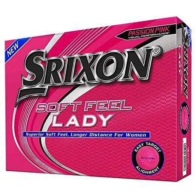 Srixon Soft Feel Lady Pink 12 golfballen afstand en lage compressie roze golfballen voor vrouwen golfcadeaus en accessoires voor vrouwen Srixon Soft Feel Lady Pink 12 golfballen afstand en lage compressie roze golfballen voor vrouwen golfcadeaus en accessoires voor vrouwen