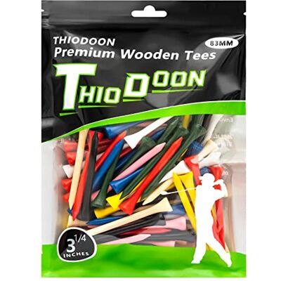 THIODOON Lignum Golf T-accessoires 100% veelkleurig bamboe 100 stuks 54 mm, 70 mm, 83 mm Duurzame en milieuvriendelijke keuze Meerdere kleuren Hoge golftees verminderen zijdelings draaien THIODOON Lignum Golf T-accessoires 100% veelkleurig bamboe 100 stuks 54 mm, 70 mm, 83 mm Duurzame en milieuvriendelijke keuze Meerdere kleuren Hoge golftees verminderen zijdelings draaien