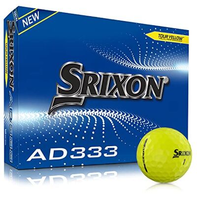 Srixon AD334 golfbal voor heren, geel, 12 ballen Srixon AD334 golfbal voor heren, geel, 12 ballen