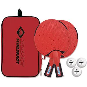 Schildkröt Donic 788662 Tafeltennisset voor buiten, weerbestendig, 2 robuuste en wasbare kunststof rackets, 3 ballen, in praktische draagtas Schildkröt Donic 788662 Tafeltennisset voor buiten, weerbestendig, 2 robuuste en wasbare kunststof rackets, 3 ballen, in praktische draagtas