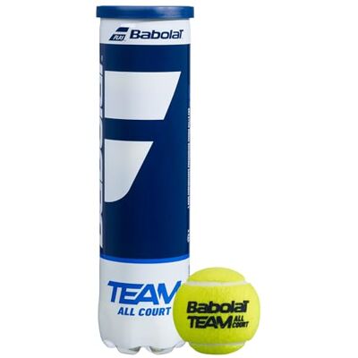 Babolat Team All Court, tube met 4 tennisballen Babolat Team All Court, tube met 4 tennisballen