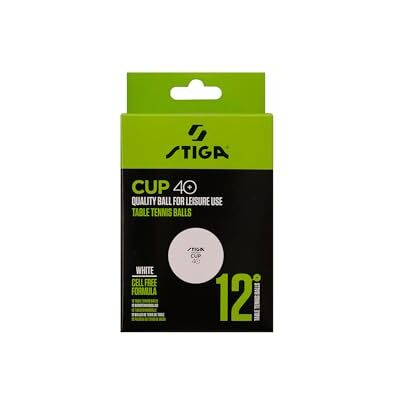 STIGA 12 stuks tafeltennisballen van ABS, wit STIGA 12 stuks tafeltennisballen van ABS, wit