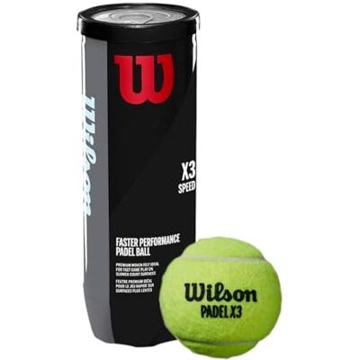 Wilson Padelballen X3, 3 stuks, geel, WR8900801001 Wilson Padelballen X3, 3 stuks, geel, WR8900801001