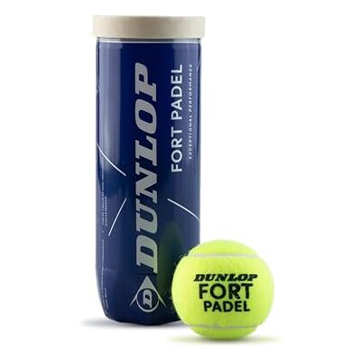 Dunlop Fort Padel FIP-goedgekeurde padelballen voor toernooispellen (doos van 1 x 3) Dunlop Fort Padel FIP-goedgekeurde padelballen voor toernooispellen (doos van 1 x 3)