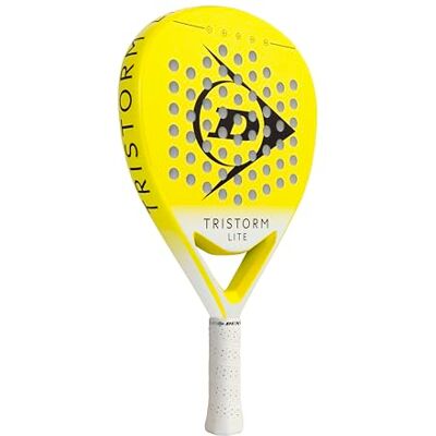 Dunlop Raquette de padel Tristorm Cadre en graphite Forme de diamant Technologie Power Frame Finition extra adhérente Noyau EVA souple Contrôle de la Dunlop Raquette de padel Tristorm Cadre en graphite Forme de diamant Technologie Power Frame Finition extra adhérente Noyau EVA souple Contrôle de la