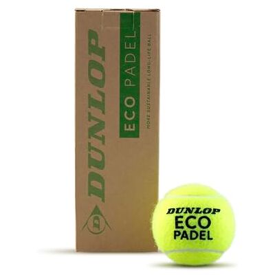 Dunlop Eco Padel Padelballen (zonder druk) voor clubs, coaches en recreatieve spelers (doos 1 x 3) Dunlop Eco Padel Padelballen (zonder druk) voor clubs, coaches en recreatieve spelers (doos 1 x 3)