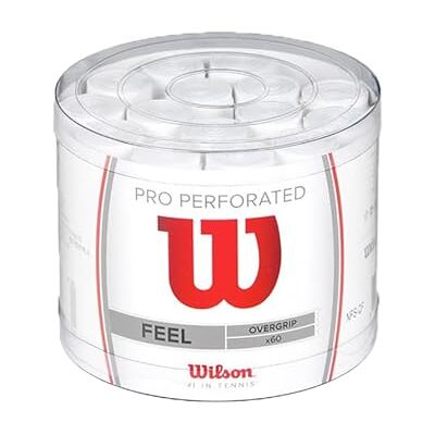 Wilson , Pro Overgrip geperforeerd, uniseks, wit, 12 stuks, WRZ4006WH Wilson , Pro Overgrip geperforeerd, uniseks, wit, 12 stuks, WRZ4006WH