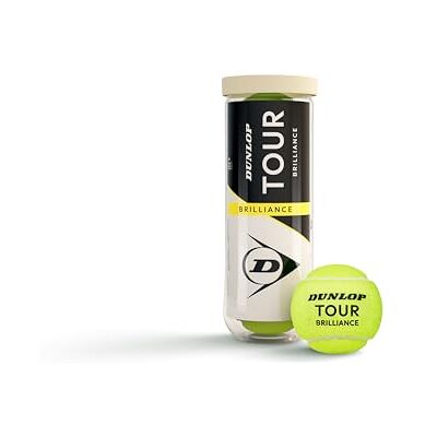 Dunlop Tour Brilliance tennisbal voor alle coatings (3 ballen) Dunlop Tour Brilliance tennisbal voor alle coatings (3 ballen)