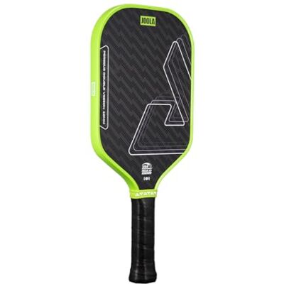JOOLA Perseus Double Vision Pickleball peddel 16 mm kenmerkende peddelvorm aramide oppervlak voor een zachter en responsiever gevoel SK folie ter vermindering van trillingen USAP goedgekeurd JOOLA Perseus Double Vision Pickleball peddel 16 mm kenmerkende peddelvorm aramide oppervlak voor een zachter en responsiever gevoel SK folie ter vermindering van trillingen USAP goedgekeurd