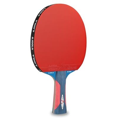 JOOLA Rosskopf Junior Pro Tafeltennisbatje voor kinderen, ITTF goedgekeurd, 5 sterren, blauw/rood handvat, sponsdikte 1,8 mm JOOLA Rosskopf Junior Pro Tafeltennisbatje voor kinderen, ITTF goedgekeurd, 5 sterren, blauw/rood handvat, sponsdikte 1,8 mm