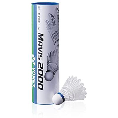 Yonex Mavis 2000 Set van 6 badmintonstuurwielen middenblauw 78 Yonex Mavis 2000 Set van 6 badmintonstuurwielen middenblauw 78